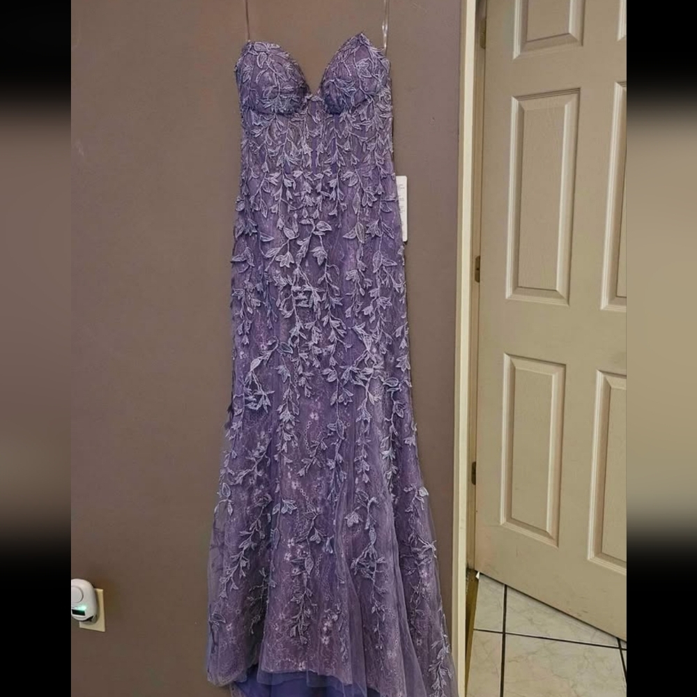 Elegant Purple / Lavender Strapless Gown - formal or prom